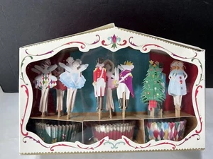 The Nutcracker Cupcake Kit w Stage Topper Party Pick Christmas Bake Cup Liners - Picture 1 of 4