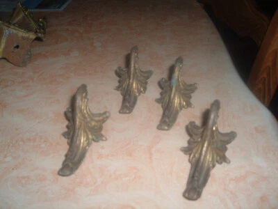 4   pieds de pendule horloge ou autres régule anciens occasion - Photo 1/3