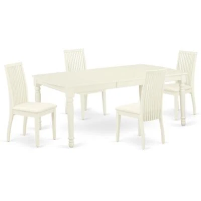 Dining Room Set Linen White, DOIP5-LWH-C - Image 1 of 4