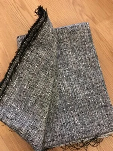 Raw Silk Fashion fabric for blazer/slacks grey/blk/wht multi 1.25 yds - Picture 1 of 2