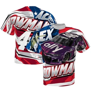 HOT! Alex Bowman #48 Ally Patriotic T-Shirt – Motorsports Racing Fan AOP Shirt - Picture 1 of 2