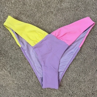 Beach Riot Victoria Bikini Bottom Pastel Spring Colorblock S - Image 1 of 4