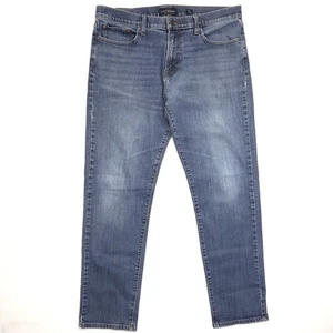 Lucky Brand 221 Straight Jeans Mens 38x33 Blue Stretch Designer USA 12" Rise - Picture 1 of 9