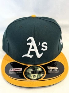 OAKLAND A'S Fitted Baseball Cap Size 7 7/8, Official On-Field Cap MLB, NEW ERA - Picture 1 of 6
