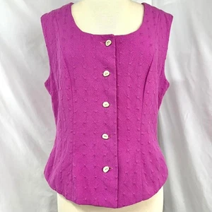 HANDMADE Pink Square Neck Button Front Vest Princess Seams Women's L Corset - Picture 1 of 5