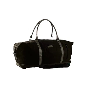 BELLA RUSSO 24” Canvas Weekender Bag Duffle Gym Travel Bag Black/Gray NWT - Picture 1 of 10