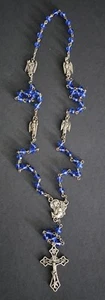 Erzengel Rosenkranz St. Michael Uriel Gabriel Raffael blaue Glasperlen 22 Zoll - Bild 1 von 4