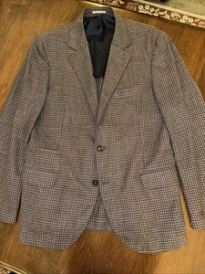 BRUNELLO CUCINELLI Purple Checkered 70%WOOL 15%SILK15%LINEN SPORT COAT Blazer 54 - Picture 1 of 24