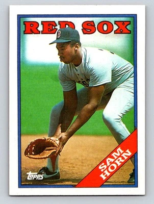 1988 Topps #377 Sam Horn Boston Red Sox Rookie - Image 1 of 2