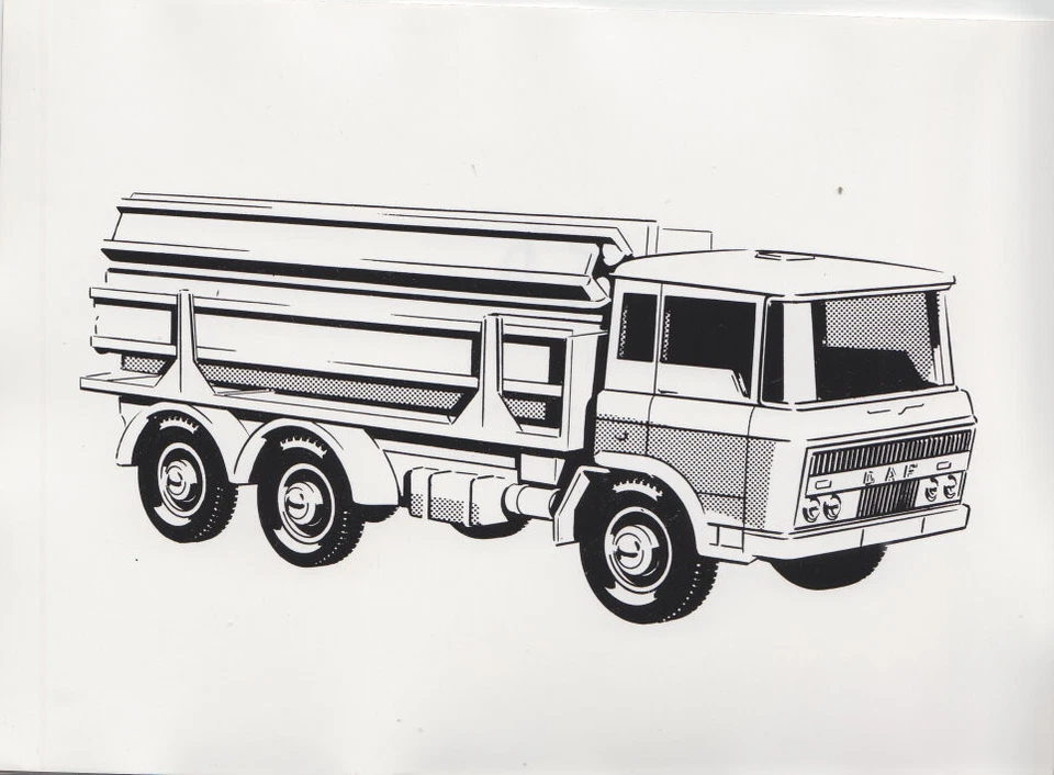 Matchbox / Lesney b & w press release picture for 58C DAF Girder Truck - Image 1 of 1