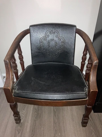 antique dixie leather chair Cover