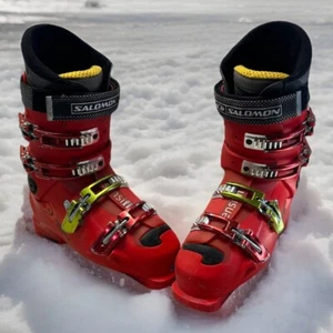 Botas de esquí Salomon XWAVE 10.0 Sensifit 315 mm rojas Flex 110 ~ Mondo 27 - Imagen 1 de 17