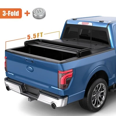 Tri-Fold 5.5FT Truck Bed Tonneau Cover Soft For 05-08 Ford F150 Lincoln Mark LT Foto 1 de 4