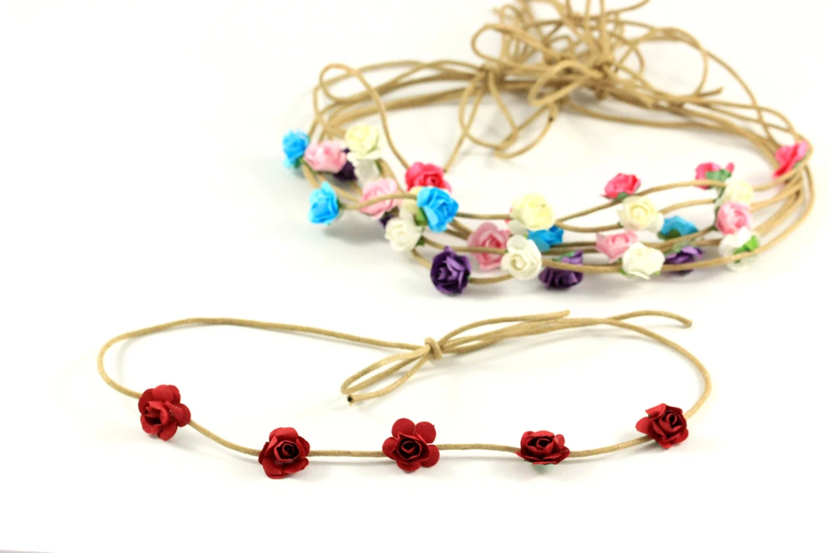 HAIMEIKANG Hippie Stirnbänder – 3 Stück, Gestrickt In Violett, Beige & Grün, Verstellbar Für Damen & Mädchen