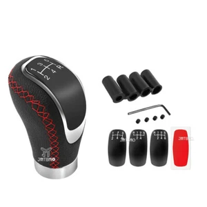 Palanca de cambios manual de cuero para automóvil de 5-6 velocidades palanca de cambios cabeza universal - Imagen 1 de 16