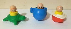 Vintage 1974 Fisher Price Jumbo Chunky Little People 3" Boat Turtle Tea Pot - Picture 1 of 7