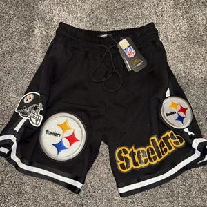 PRO STANDARD Pittsburgh Steelers Pro Team Shorts Mens Sz S Embroidered Patches - Picture 1 of 11
