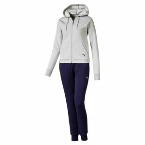 Puma Ladies Classic Hd Sweat Suit CL Tracksuit Drycell 580492 Grey Blue New - S - Picture 1 of 5