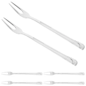 6 Pcs Stainless Steel Fruit Fork Small Forks Appetizers Salad Travel - Picture 1 of 12