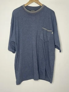 Vintage 90s Hang Ten Surf T-Shirt Brown Faded Retro Aztec Mock Neck Men’s XL - Picture 1 of 9