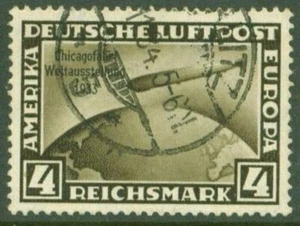 Germany  -  1933  -  Chicago World Exhibition Flight  -  4m  sepia  -  Fine Used - Picture 1 of 1