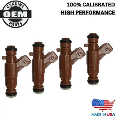 NEW OEM Bosch 4X Fuel Injectors Fits 2000-2009 Saab 9-3 9-5 2.0L 2.3L l4 - Image 1 of 4