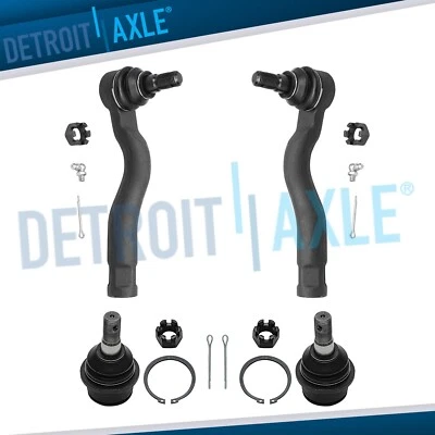 Front Lower Ball Joints Outer Tie Rods Kit for 2008 - 2020 Toyota Tundra Sequoia - Image 1 of 4