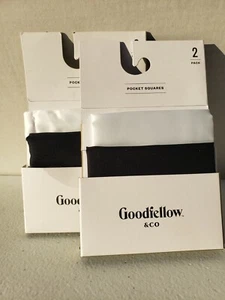 x2 Men’s Good Fellow Pocket square set White And Black LOT OF TWO - Picture 1 of 2