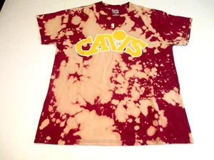 Majestic NBA Cleveland Cavaliers Tie Dye Tee Shirt Men's Medium Cavs Logo Cotton - Imagen 1 de 6