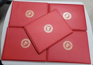 1x Department Navy US Marine Corp Diploma Certificate Holder Cover Red Booklet - Picture 1 of 14