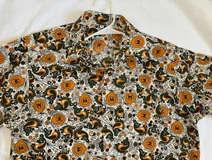 Vintage Motorola Computer Technology Microchip Button Shirt 1960s 70s RARE XXL - Picture 1 of 3