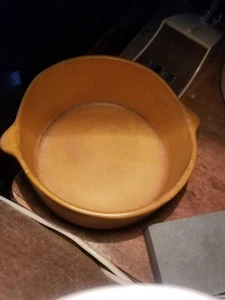 Bennington Potters 1641 Lug Bowl Dish 6 In Pottery Handles Mustard Color - Picture 1 of 6