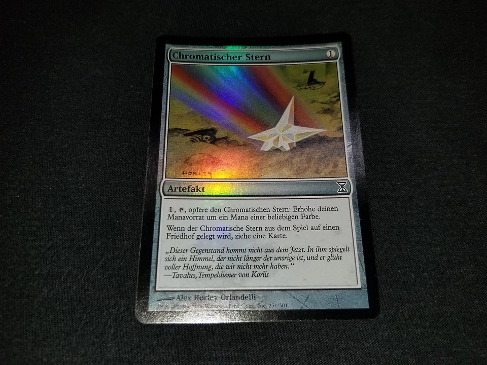 MTG 1x Time Spiral common artifact LP German FOIL Chromatic Star ships w/ track - Image 1 of 2