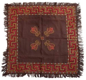 Handmade vintage Portuguese Tapestry 4.2' x 4.3' (131cm x 134cm) 1960s - 1C937 - Picture 1 of 11