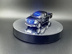 1/64 GREENLIGHT 2018 Black Nissan Titan With BLUE LED LIGHTS - Picture 1 of 5