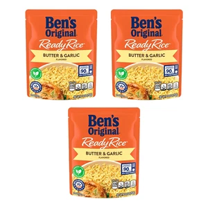 BEN'S ORIGINAL Ready Rice Pouch Rice Butter Garlic Flavor, 8.8 oz. (3 Pack) - Picture 1 of 1