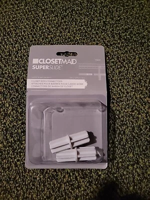 РАЗЪЕМ СТЕРЖНЯ ШКАФА Closetmaid SuperSlide белый 75651 новый 2 в упаковке  - Изображение 1 из 2