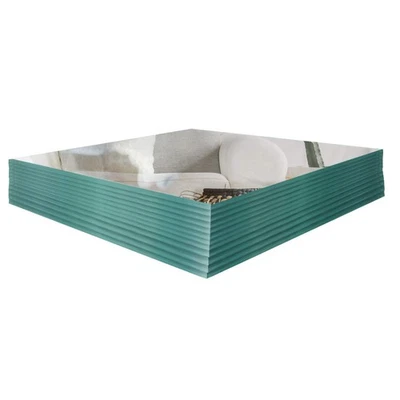 10" Square Mirror Candle Plate Set, 2 mm Thick Tables Mirror Trays - Box of 1... - Image 1 of 4