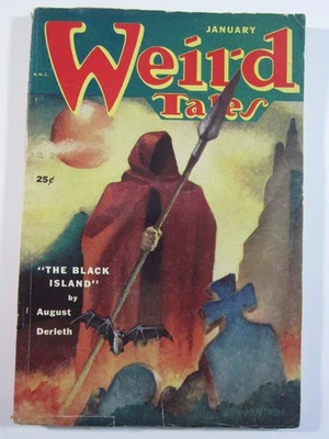 Weird Tales  Jan.  1952 VG/FN  "The Black Island" by August Derleth - Image 1 of 4