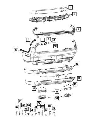 PARAGOLPES TRASERO 15-23 Dodge Challenger cromo escape tubo puntas l/h y r/h oe Foto 1 de 4
