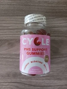 CYCLE PMS Support Gummies - Cramps + Bloating + Mood - Strawberry 60ct Exp 09/25 - Picture 1 of 5