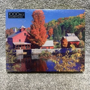 Vintage Golden 1000 Piece 21.5" x 27.5" Puzzle New Boston New Hampshire Fall - Picture 1 of 7