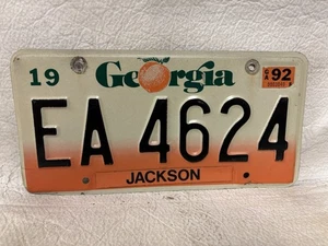 Vintage 1992 Georgia Logging Truck License Plate - Picture 1 of 2
