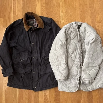 Abrigo Eddie Bauer Tareas/Granero con Forro de Plumón de Ganso Extraíble - Mediano - ¡LIMPIO! Foto 1 de 4