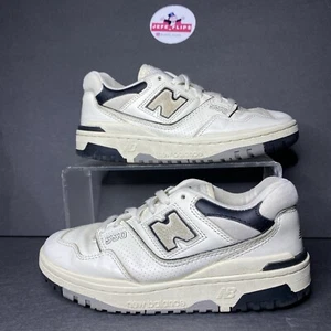 NEW BALANCE 550 BB550 BB550LWT SEA SALT OFF WHITE CREAM BLACK - Sz 4.5 D - Picture 1 of 11
