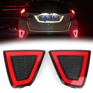 For Honda Jazz 2014-2015 Car LED Rear Bumper Lamps Fog Brake Tail Lights Red - Picture 1 of 11