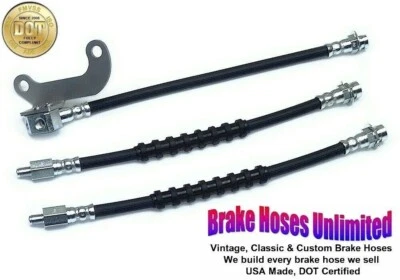 КОМПЛЕКТ ТОРМОЗНЫХ ШЛАНГОВ Mercury Monterey 1969 Ранний, до даты сборки 4-1-69, Передний барабан - Изображение 1 из 2