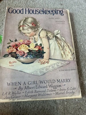 June 1927 GOOD HOUSEKEEPING Magazine VTG ADS & More-Jesse Wilcox Smith Cover - Image 1 of 4