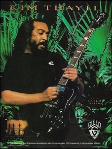 Soundgarden Kim Thayil Guild S-100 electric guitar ad 8 x 11 advertisement print - Picture 1 of 3