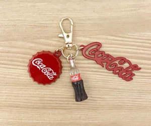 Coke Keychain Bottle Top Coca Cola Bottle Logo Dangle Key Chain - Picture 1 of 3
